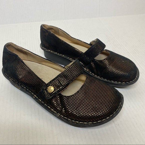 ALEGRIA FEL-348 MARY JANE BRONZE METALLIC Mary Jane SHOES SZ EU 36/US 6.5 - Picture 5 of 9